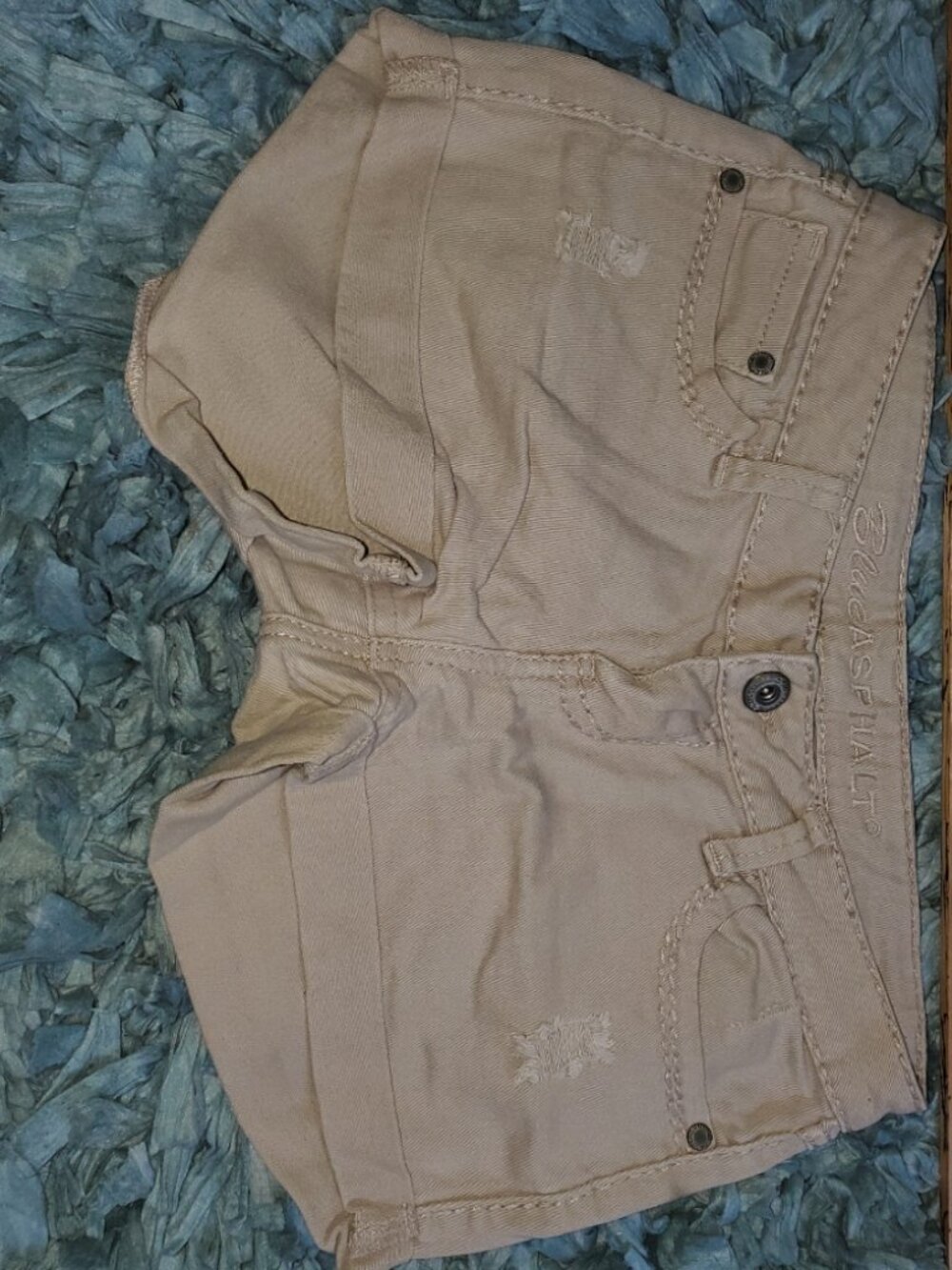 Blue Asphalt sz 3 distressed shorts